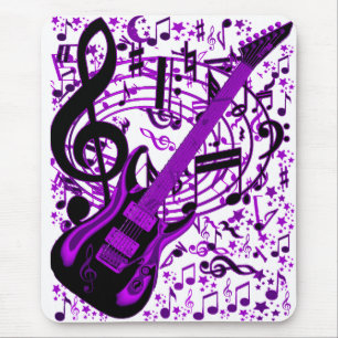 Tapis De Souris Guitare violette_
