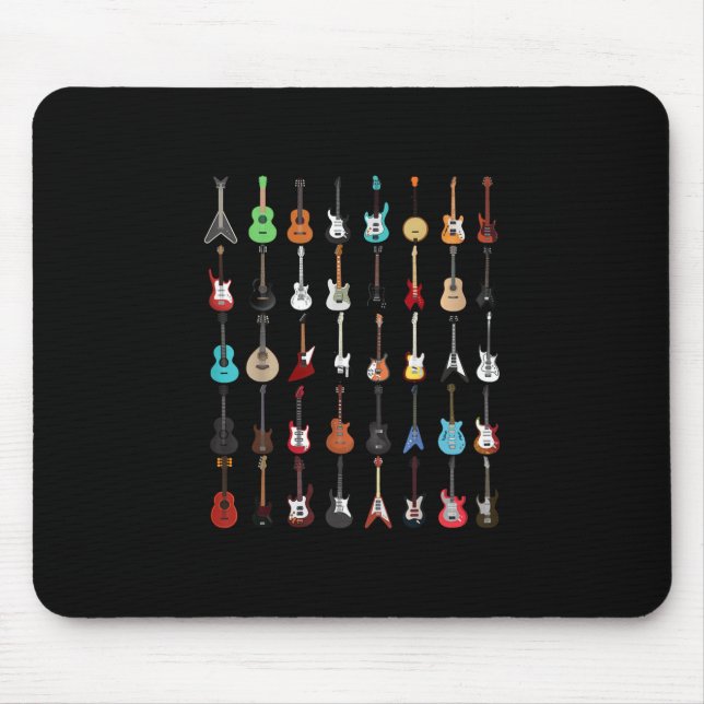 Tapis De Souris Guitariste Guitare instrument de musique Rock et R (Devant)