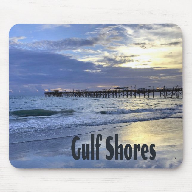 Tapis De Souris Gulf Shores Alabama Beach Sunrise Pier (Devant)