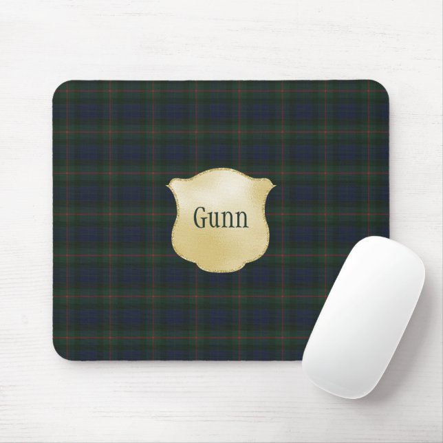Tapis De Souris Gunn Patiné Original Scottish Tartan (Avec souris)