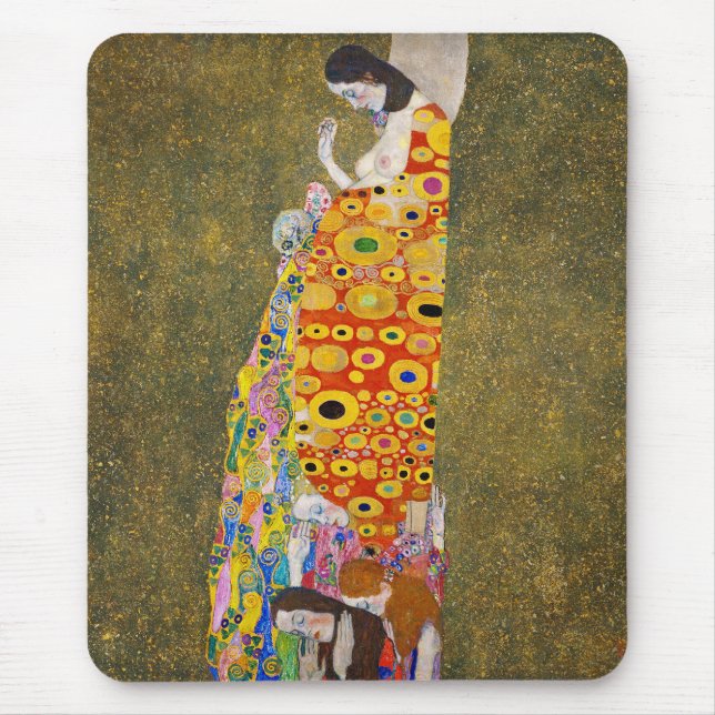 Tapis De Souris Gustav Klimt, "Espoir, II" (Devant)