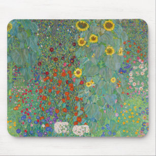 Tapis De Souris Gustav Klimt - Jardin de campagne avec tournesols