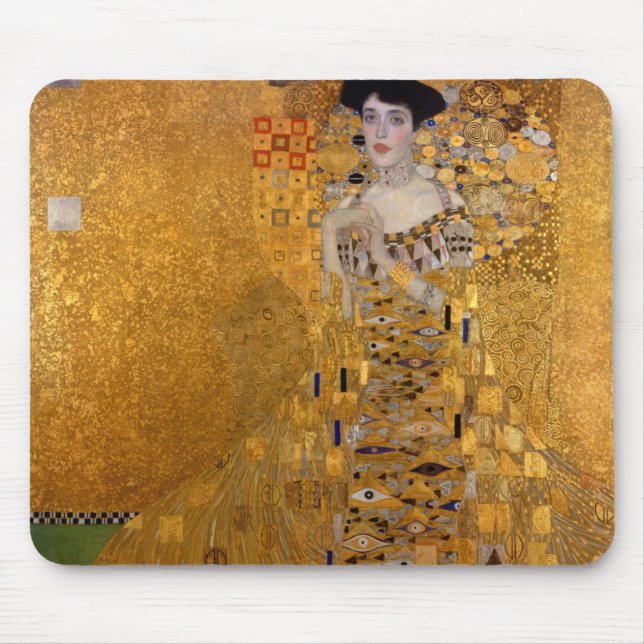 Tapis De Souris Gustav Klimt // Portrait d'Adele Bloch-Bauer. (Devant)