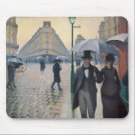 Tapis De Souris  Gustave Caillebotte<br><div class="desc">C'est un "Jour des pluies à Paris" peint par Gustave Caillebotte en 1877. Il est pour une raison inconnue,  moins connu de l'impressionniste,  mais pas moins talentueux</div>