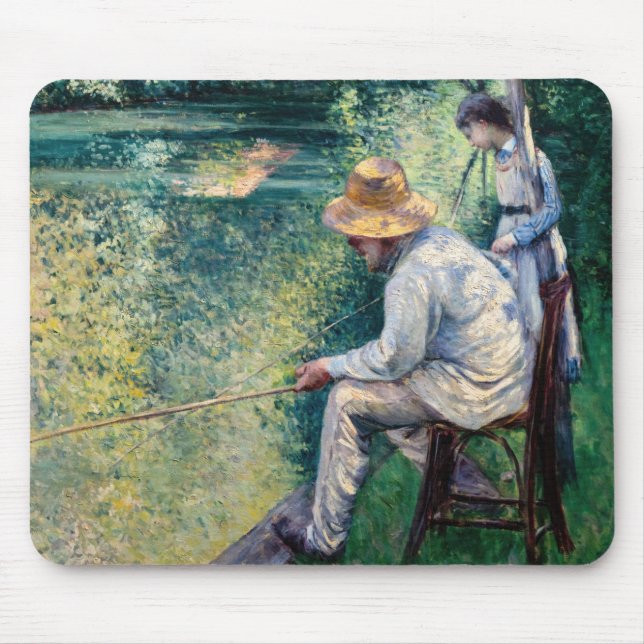 Tapis De Souris Gustave Caillebotte - Pêche à la ligne (Devant)