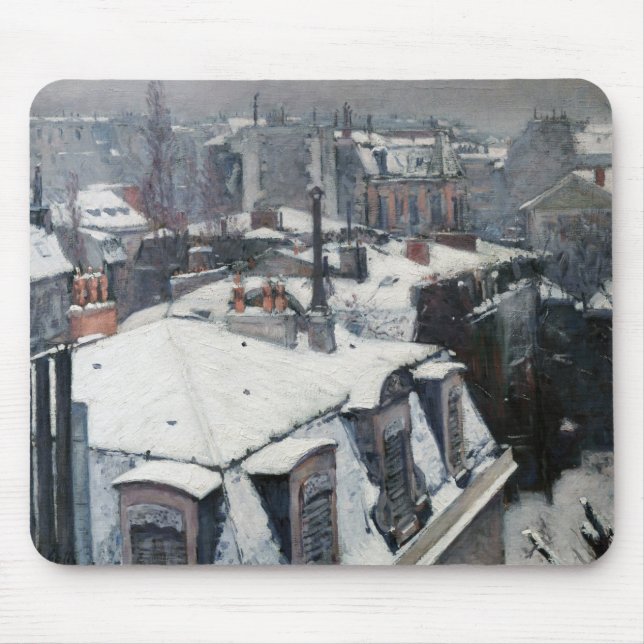 Tapis De Souris Gustave Caillebotte - Toits dans la neige (Devant)