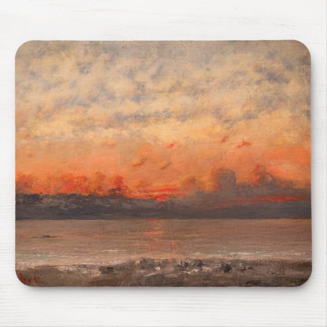 Tapis De Souris Gustave Courbet - Coucher de soleil (Devant)