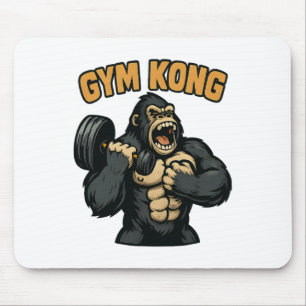Tapis De Souris Gym Kong Drôle de musculation Fitness Gorille Bête