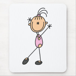 Tapis De Souris Gymnaste de fille dans le rose