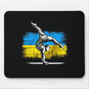 Tapis De Souris Gymnastique Artistique Ukrainienne Drapeau Ukraine