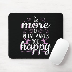 Tapis De Souris Gymnastique Féminine - Citation Motivante et Heure