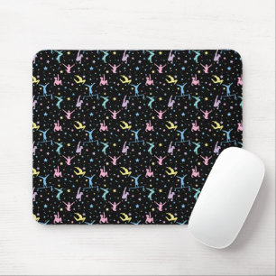 Tapis De Souris Gymnastique Féminine Gymnastes avec Étoiles