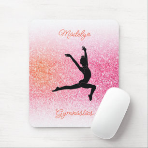 Tapis De Souris Gymnastique fille en Gymnaste Léotard rose Tangeri