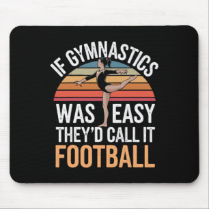 Tapis De Souris Gymnastique Gymnaste Fille Roue Uni-enfant Noir
