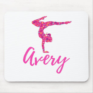 Tapis De Souris Gymnastique personnalisée Gymnaste Nom Avery