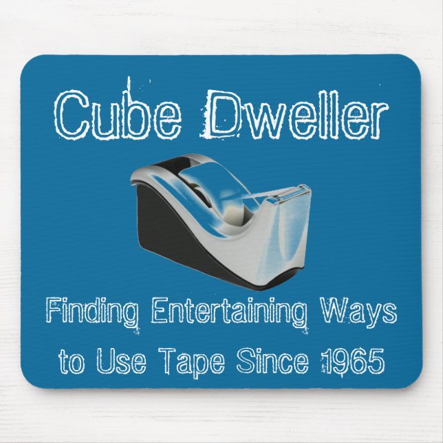Tapis De Souris Habitant Mousepad de cube (bleu) (Devant)