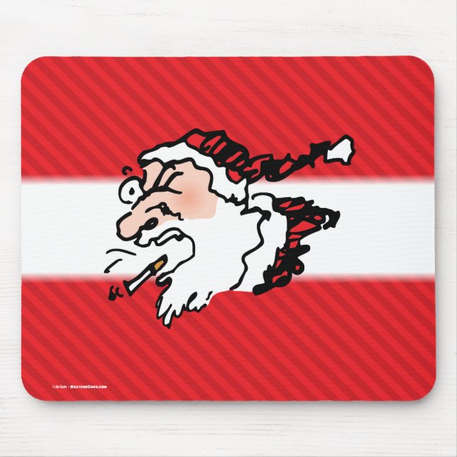 Tapis De Souris Hackin Santa Dessin Animé Drôle (Devant)