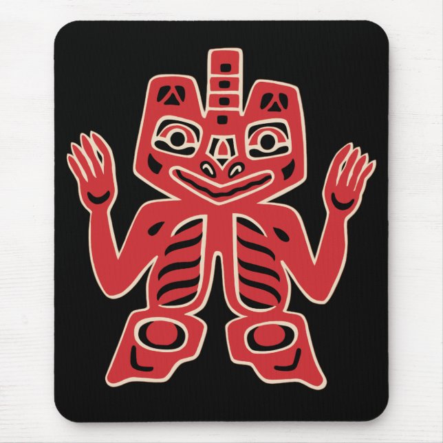 Tapis De Souris Haida Totem Design Mousepad (Devant)