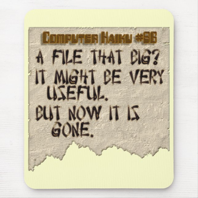 Tapis De Souris Haiku #86 d'ordinateur (Devant)