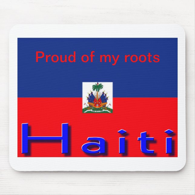 Tapis De Souris Haïti drapeau mousepties (Devant)