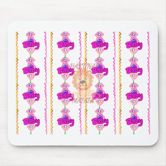 Tapis De Souris Hakuna Matata : Beau bébé Lion Design Motif (Devant)