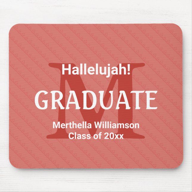 Tapis De Souris HALLELUJAH Graduation Custom Keepsake (Devant)