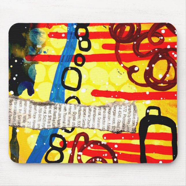 Tapis De Souris Hallie Engel Mousepad urbain jaune (Devant)