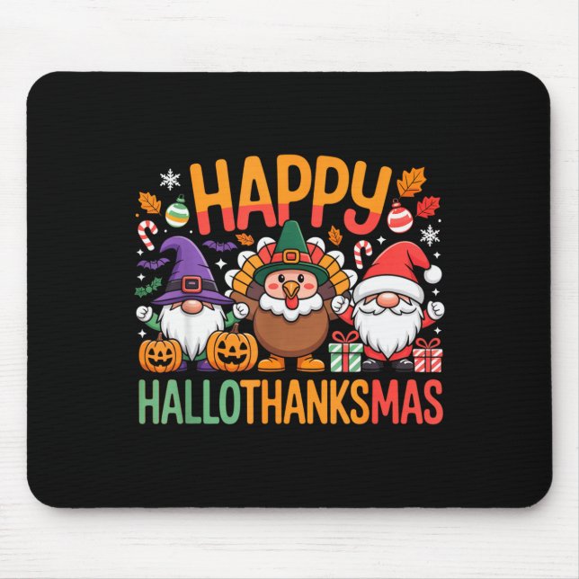 Tapis De Souris Hallothanksmas Dental Istant Funny Tooth Christmas (Devant)