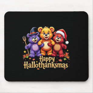 Tapis De Souris Hallothanksmas Porte L'Halloween Thanksgiving Ch