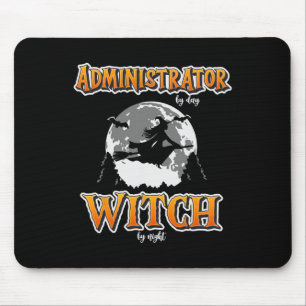 Tapis De Souris Halloween Administrateur Sorcière Funny Administra