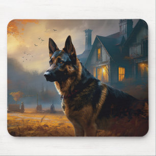 Tapis De Souris Halloween allemand mouton effrayant