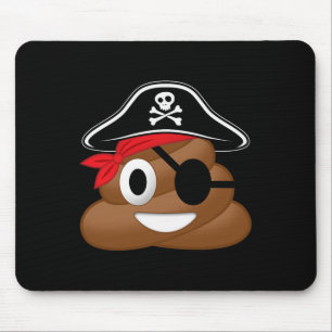 Tapis De Souris Halloween amusant de poop de pirate