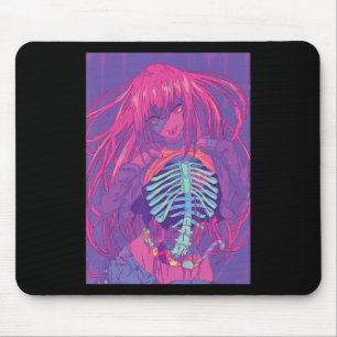 Tapis De Souris Halloween Anime  Spooky Anime Girl Waifu Scary