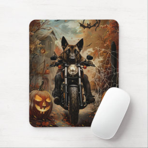 Tapis De Souris Halloween berger Anatolien moto équitation