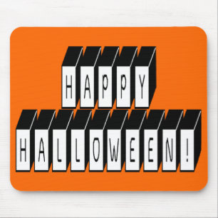 Tapis De Souris Halloween Block Text