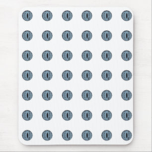 Tapis De Souris Halloween Blue Polka Dot Eyes