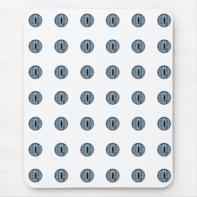 Tapis De Souris Halloween Blue Polka Dot Eyes (Devant)