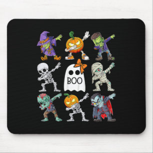 Tapis De Souris Halloween Boys Skeleton Zombie Citrouille unique B