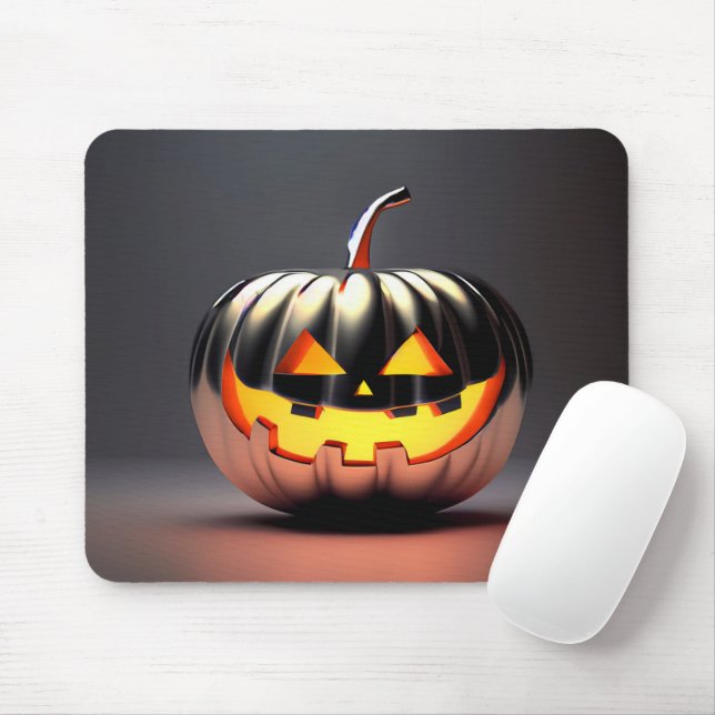 Tapis De Souris Halloween Citrouille brillant (Avec souris)