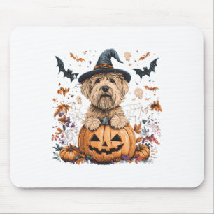 Tapis De Souris Halloween Citrouille de Terrier à couche molle par