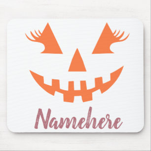 Tapis De Souris Halloween Citrouille Jack-o'-lantern fille personn