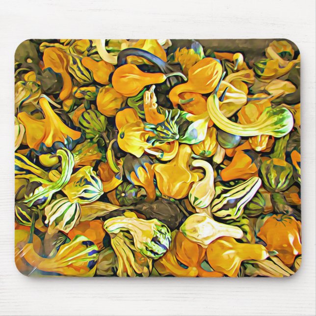 Tapis De Souris Halloween Citrouille Squash Pad de souris (Devant)