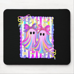 Tapis De Souris Halloween coloré esthétique Fantômes Fille Filles 
