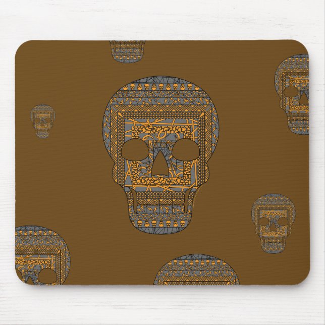 Tapis De Souris Halloween Crâne Mousepad (Devant)