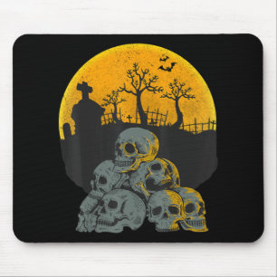 Tapis De Souris Halloween Crânes Tête Lune Skeleton Costume Enfant