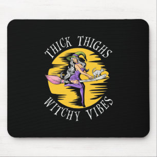 Tapis De Souris Halloween Cuisses Épaisses Vibes de Sorcière