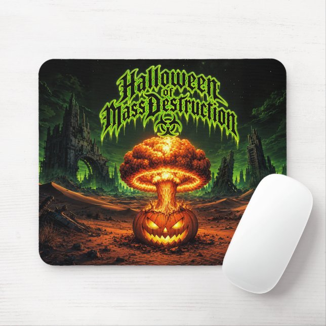 Tapis De Souris Halloween de destruction massive Citrouille radioa (Avec souris)