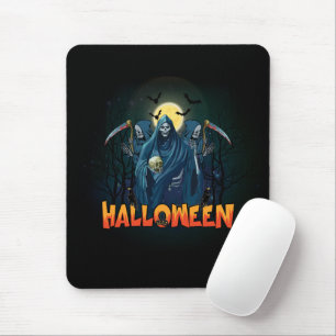 Tapis De Souris Halloween de nuit squelette effrayant, Mon humeur