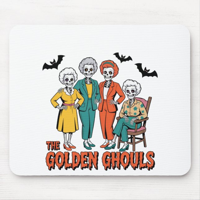 Tapis De Souris Halloween des filles des Gouls d'or (Devant)