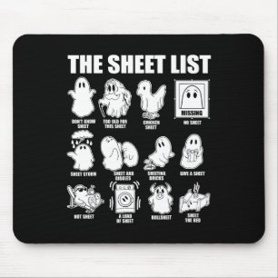 Tapis De Souris Halloween Drôle Chemise Boo Feuille Halloween La C